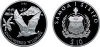 Samoa 10 Tala Samoa 1994 10 Tala - Tanumafili II (Flying Bat) Silver (.925) (20000) 31.47g PF KM 101 Schön 105 -