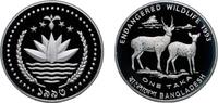 Bangladesh 1 Taka Bangladesh People's Republic 1993 1 Taka (Endangered Wildlife) Silver (.925) (15000) 31.35g PF KM 15 Schön 18 -
