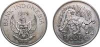 Indonesia 2000 Rupiah Indonesia Republic 1974 2000 Rupiah (Javan Tiger) Silver (.500) (43648) 25.31g UNC KM 39 Schön 29 -
