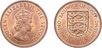 Jersey 1⁄12 Shilling Jersey British dependency 1960 1⁄12 Shilling - Elizabeth II (1st portrait; Charles II) Bronze Royal Mint (Tower Hill) (1200000) -