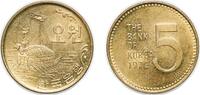 South Korea 5 Won South Korea Republic 1972 5 Won Brass Korea Minting and Security Printing Corporation (60084000) 2.95g UNC KM 5a Schön 55a -