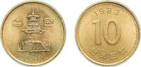 South Korea 10 Won South Korea Republic 1983 10 Won Brass Korea Minting and Security Printing Corporation (25000000) 4.03g UNC KM 33 Schön 79 -