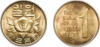 South Korea 1 Won South Korea Republic 1967 1 Won Brass Korea Minting and Security Printing Corporation (48500000) 1.47g UNC KM 4 Schön 54 -