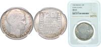 France 20 Francs France Third Republic 1933 20 Francs (Long Leaves) Silver (.680) Paris Mint (24447048) 20g NGC MS 63 Franc 2014 400 Gad 1789 852 -