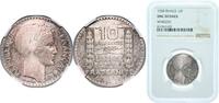 France 10 Francs France 1938 10 Francs Silver (.680) (14090181) 10g NGC UNC Franc 2014 360 KM 878 Gad 1789 801 Schön 205 -