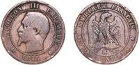 France 10 Centimes France 1855 10 Centimes - Napoleon III Bronze 9.4g VF Franc 2014 133 Gad 1789 248 KM 771 -