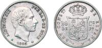 Philippines 20 Centavos Philippines Spanish colony 1885 20 Centavos - Alfonso XII Silver (.835) Manila Mint (1344000) 5.2g AU KM 149 -