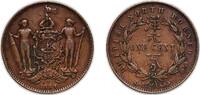 British Malaysia 1 Cent British Malaysia North Borneo British colony 1889 H 1 Cent Bronze (9000000) 9.1g VF KM 2 Schön 2 -
