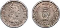 British Malaysia 5 Cents British Malaysia Malaya and British Borneo British colony 1958 H 5 Cents - Elizabeth II Copper-nickel (10000000) 1.4g AU KM 1 Sc -