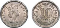 British Malaysia 10 Cents British Malaysia Malaya and British Borneo British colony 1956 10 Cents - Elizabeth II Copper-nickel (10000000) 2.84g UNC KM 2 S -