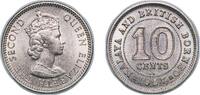British Malaysia 10 Cents British Malaysia Malaya and British Borneo British colony 1957 KN 10 Cents - Elizabeth II Copper-nickel (10000000) 2.84g UNC KM -