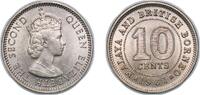 British Malaysia 10 Cents British Malaysia Malaya and British Borneo British colony 1961 H 10 Cents - Elizabeth II Copper-nickel (69220000) 2.8g UNC KM 2 -