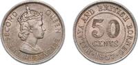 British Malaysia 50 Cents British Malaysia Malaya and British Borneo British colony 1957 H 50 Cents - Elizabeth II Copper-nickel (2000000) 9.48g AU KM 4 S -