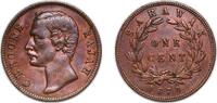British Malaysia 1 Cent British Malaysia Sarawak British colony 1870 1 Cent - Charles C. Brooke Rajah Bronze 9.23g XF KM 6 Y 7 -