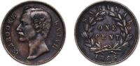 British Malaysia 1 Cent British Malaysia Sarawak British colony 1885 1 Cent - Charles C. Brooke Rajah Bronze (2140000) 9.34g XF KM 6 Y 7 -