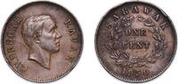 British Malaysia 1 Cent British Malaysia Sarawak British colony 1930 H 1 Cent - Charles V. Brooke Rajah Bronze (3000000) 5.45g XF KM 18 Pr 56 Schön 7 Y -
