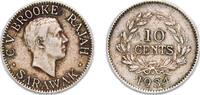 British Malaysia 10 Cents British Malaysia Sarawak British colony 1934 H 10 Cents - Charles V. Brooke Rajah Copper-nickel (2000000) 5.8g VF KM 16 Schön 10 -