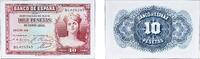 Spain Second Republic 1935 10 Pesetas (Silver Certificate) Paper UNC P 86