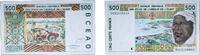Western African States 500 Francs CFA Western African States 1991 500 Francs Paper AU P 10 -