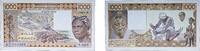 Western African States 1000 Francs CFA Western African States 1989 1000 Francs Paper UNC Bent Central P _07 -
