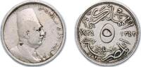 Egypt 5 Millièmes Egypt 1924 (AH1342) 5 Milliemes - Fuad (right) Copper-nickel (6000000) 3.79g VF KM 333 -