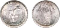 Egypt 10 Piastres Egypt 1979 (AH1399) 10 Qirsh (Corrective Revolution) Copper-nickel (75% Copper, 25% Nickel) (500000) 5.92g 5 KM 470 Schön 176 M -