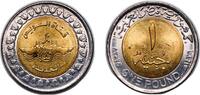 Egypt 1 Pound Egypt Arab Republic of Egypt 2015 (AH1436) 1 Pound (New Branch of Suez Canal) Bimetallic: brass plated steel centre in nickel pl -