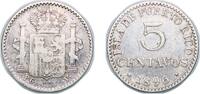 Puerto Rico 5 Centavos Puerto Rico Spanish colony 1896 PGV 5 Centavos Silver (.835) (600000) 1.22g VF KM 20 -