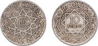 Morocco 10 Francs Morocco Sultanate AH1352 (1934) 10 Francs - Mohammed V Silver (.680) (2900000) 9.93g XF Y 38 Lec 255 Lec 256 -