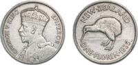 New Zealand 1 Florin New Zealand 1935 1 Florin - George V Silver (.500) (755000) 11.21g XF KM 4 -