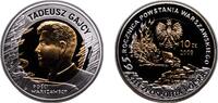Poland 10 Zlotys Poland Third Republic 2009 MW 10 Zlotys (Tadeusz Gajcy) Gold (.999) plated silver (.925) (Center plating) Warsaw Mint (100000) 1 -