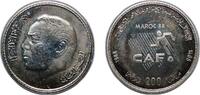 Morocco 200 Dirhams Morocco Kingdom AH1408 (1988) 200 Dirhams - Hassan II (1988 African Cup of Nations) Silver (.925) 15.14g UNC Y 97 -