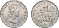Bermuda 1 Crown Bermuda British Overseas Territory 1964 1 Crown - Elizabeth II (1st portrait) Silver (.500) Royal Mint (Tower Hill) (470000) 22. -