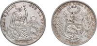 Peru 1 Sol Peru Republic 1930 1 Sol Silver (.500) (Copper .400, Nickel .100) (76000) 25.16g AU KM 218 -