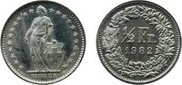 Switzerland ½ Franc Switzerland 1982 ½ Franc (Helvetia standing; copper-nickel) Copper-nickel (75% copper, 25% nickel) Bern Mint (22036000) 2.2g PF -