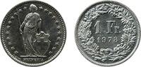 Switzerland 1 Franc Switzerland 1978 1 Franc (Helvetia standing; copper-nickel) Copper-nickel (75% copper, 25% nickel) Bern Mint (13538000) 4.45g UN -