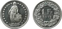 Switzerland 1 Franc Switzerland 1977 1 Franc (Helvetia standing; copper-nickel) Copper-nickel (75% copper, 25% nickel) Bern Mint (6012000) 4.45g BU -