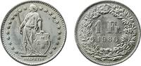 Switzerland 1 Franc Switzerland Federal State 1980 1 Franc (Helvetia standing; copper-nickel) Copper-nickel (75% copper, 25% nickel) Bern Mint (1100 -