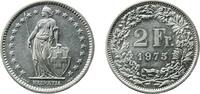 Switzerland 2 Francs Switzerland 1975 2 Francs (Helvetia standing; copper-nickel) Copper-nickel (75% copper, 25% nickel) Bern Mint (7051000) 8.93g BU -