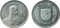 Switzerland 5 Francs Switzerland 1983 5 Francs (Herdsman; copper-nickel; embossed edge) Copper-nickel (75% copper, 25% nickel) Bern Mint (11000) 13.2 -