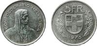 Switzerland 5 Francs Switzerland 1975 5 Francs (Herdsman; copper-nickel; embossed edge) Copper-nickel (75% copper, 25% nickel) Bern Mint (4015000) 13 -