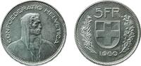 Switzerland 5 Francs Switzerland Federal State 1980 5 Francs (Herdsman; copper-nickel; embossed edge) Copper-nickel (75% copper, 25% nickel) Bern Min -
