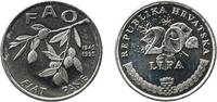 Croatia 20 Lipa Croatia 1995 20 Lipa (FAO) Nickel plated steel (Plating: 95% Iron, 5% Nickel) Croatian Mint (1000000) 2.9g BU KM 18 Schön 32 -