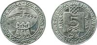 Croatia 5 Kuna Croatia 1994 5 Kuna (Senj Anniversary) Nickel brass (Cu 63.1%, Ni 23.2%, Zn 13.7%) Croatian Mint (1000000) 7.4g BU KM 24 Schön -