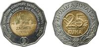 Croatia 25 Kuna Croatia Republic 2010 25 Kuna (EBRD Business Forum) Bimetallic: copper-aluminium-nickel centre in copper-nickel ring (Brass: Cu -