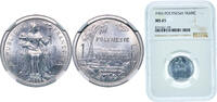 France 1 Franc French Polynesia French Overseas Territory 1965 1 Franc (without IEOM) Aluminium (95% Aluminium, 5% Magnesium) Paris Mint (43000 -