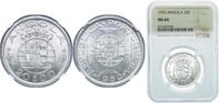 Angola 20 Escudos Angola Portuguese colony 1952 20 Escudos Silver (.720) (1003150) 10g NGC MS 64 KM 74 -