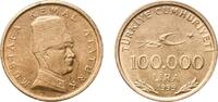 Turkey 100 000 Lira Turkey Republic 1999 100 000 Lira (75th Anniversary of the Republic of Turkey) Nickel brass (82.5% Copper, 10% Nickel, 7.5% Zinc -