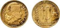 Argentina 10 Centavos Argentina Federal Republic 1948 10 Centavos Aluminium-bronze (Cu 92 Al 8) Buenos Aires Mint (54685000) 2.98g XF KM 41 CJ 205 to -