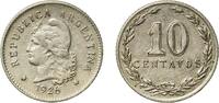 Argentina 10 Centavos Argentina Federal Republic 1926 10 Centavos Copper-nickel (Cu 75 Ni 25) Buenos Aires Mint (5055000) 3g XF KM 35 CJ 90-129 Schön -